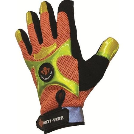 IMPACTO IMPACTO BGHIVIS30 Anti-Vibration High Visibility Mechanics Air Glove - Medium BGHIVIS30